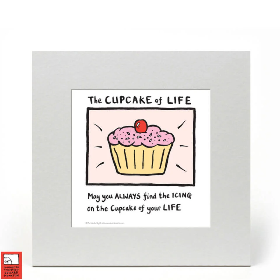 Edward Monkton Fine Art Print - Cupcake of Life Image 1