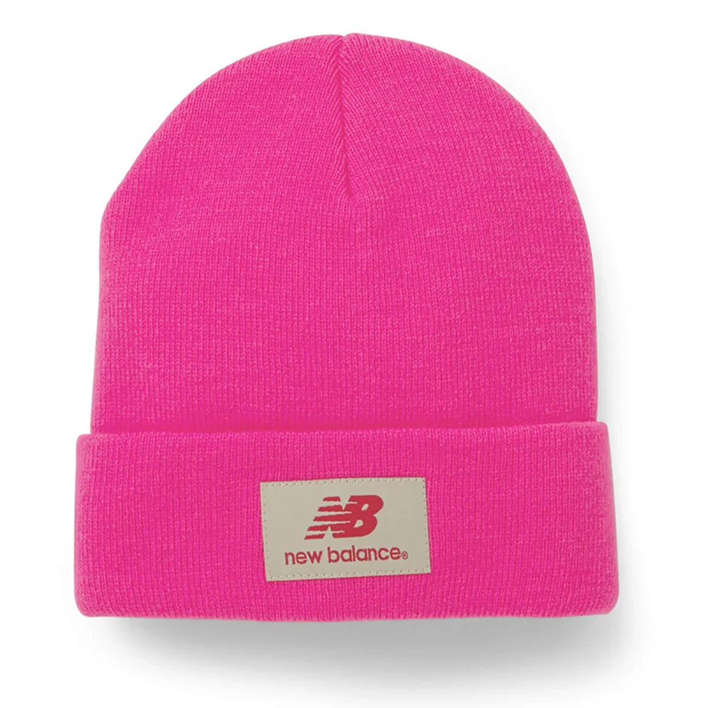 New Balance Unisex Troy Beanie - Acrylic Fluo Pink Image 1
