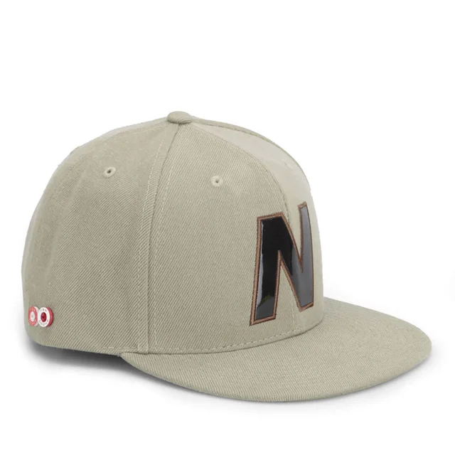 New Balance Unisex Snap 6 Panel Flat Peak Baseball Cap - Acrylic Light Brown/Khaki
