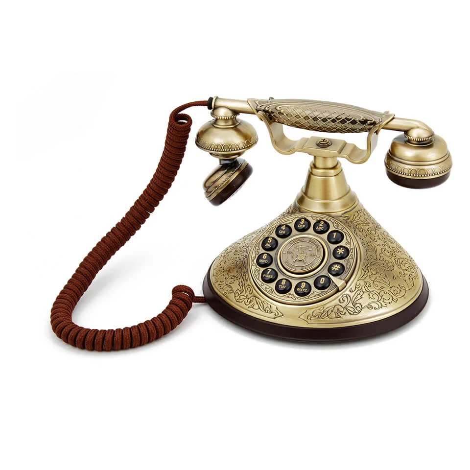 GPO Retro Duchess Telephone with Push Button Dial - Gold Image 1