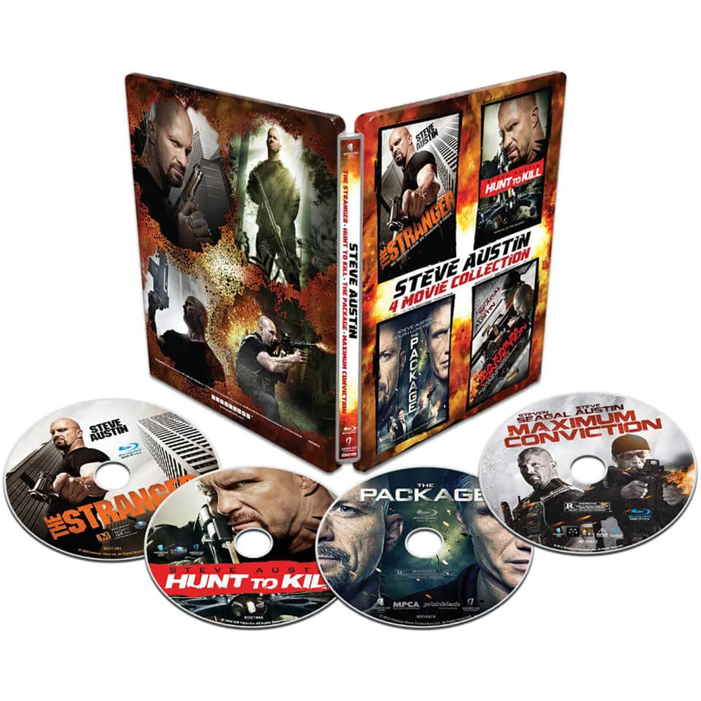 Steve Austin 4-Pack - Import - Limited Edition Steelbook (Region 1) (UK EDITION) Image 1