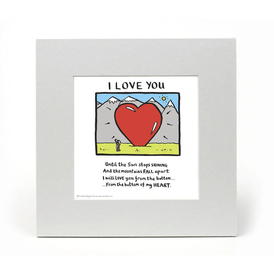 Edward Monkton I Love You Limited Edition Fine Art Print Image 1