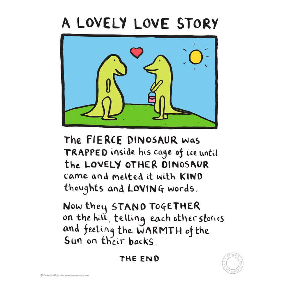 Edward Monkton A Lovely Love Story Limited Edition Fine Art Print Image 1