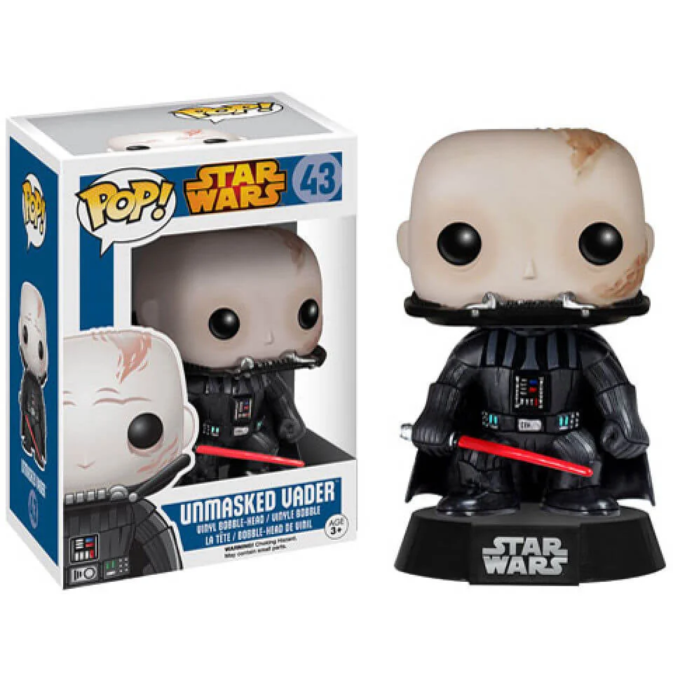 Star Wars Darth Vader Unmasked Pop! Vinyl Bobble head Figure Image 1