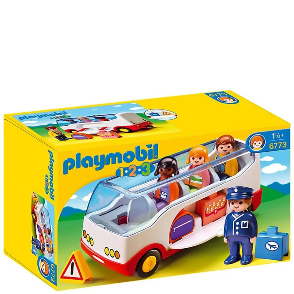 Playmobil 1.2.3 Airport Shuttle Bus (6773) Image 1