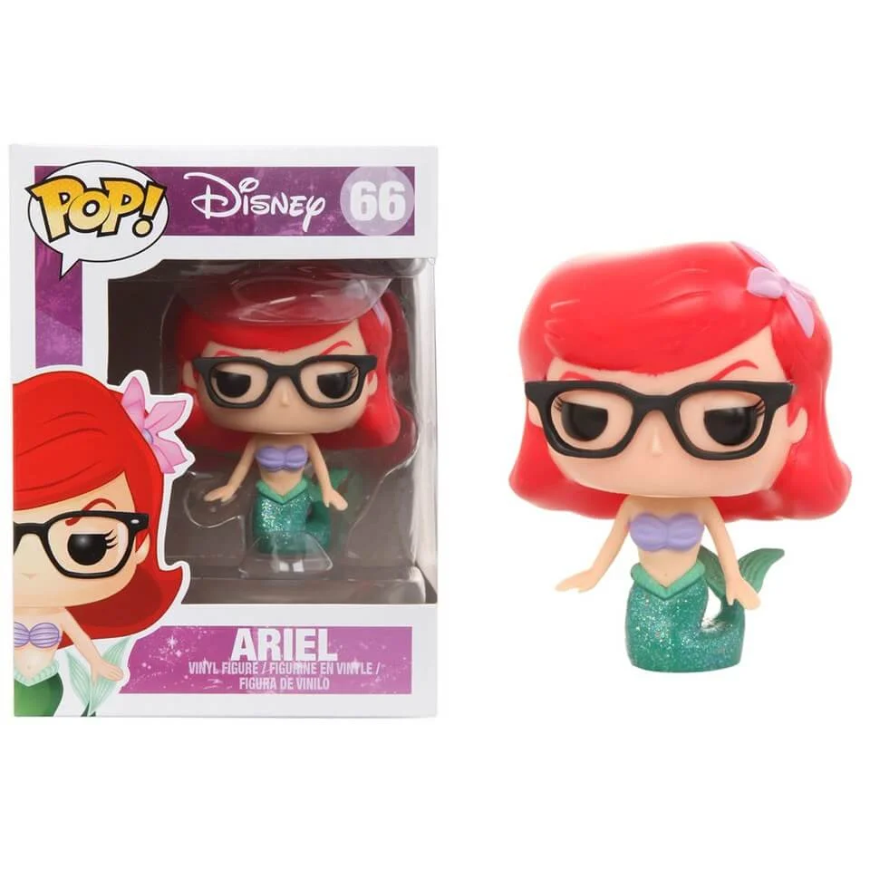 Disney The Little Mermaid Ariel Nerd Hipster Pop! Vinyl Figure Image 1