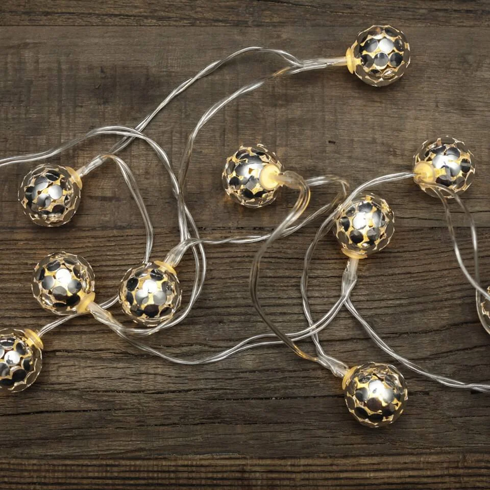 Silver Globe Lights Image 1