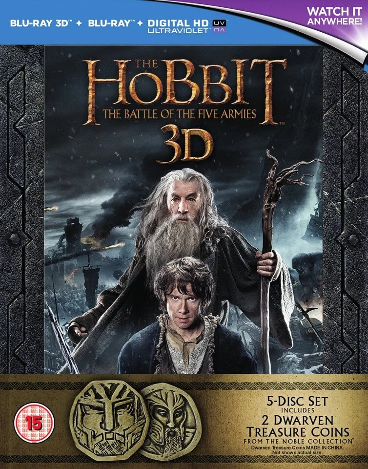 The Hobbit: The Battle of the Five Armies Extended Edition 3D Exclusive Coin Set Image 1