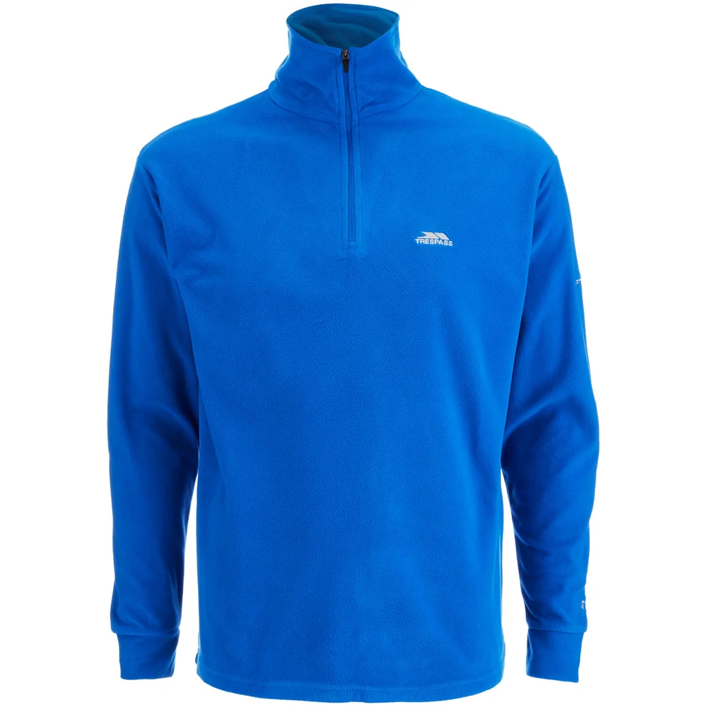 Trespass Men's Masonville Half Zip Fleece Jumper - Electric Blue - S - Blue Image 1