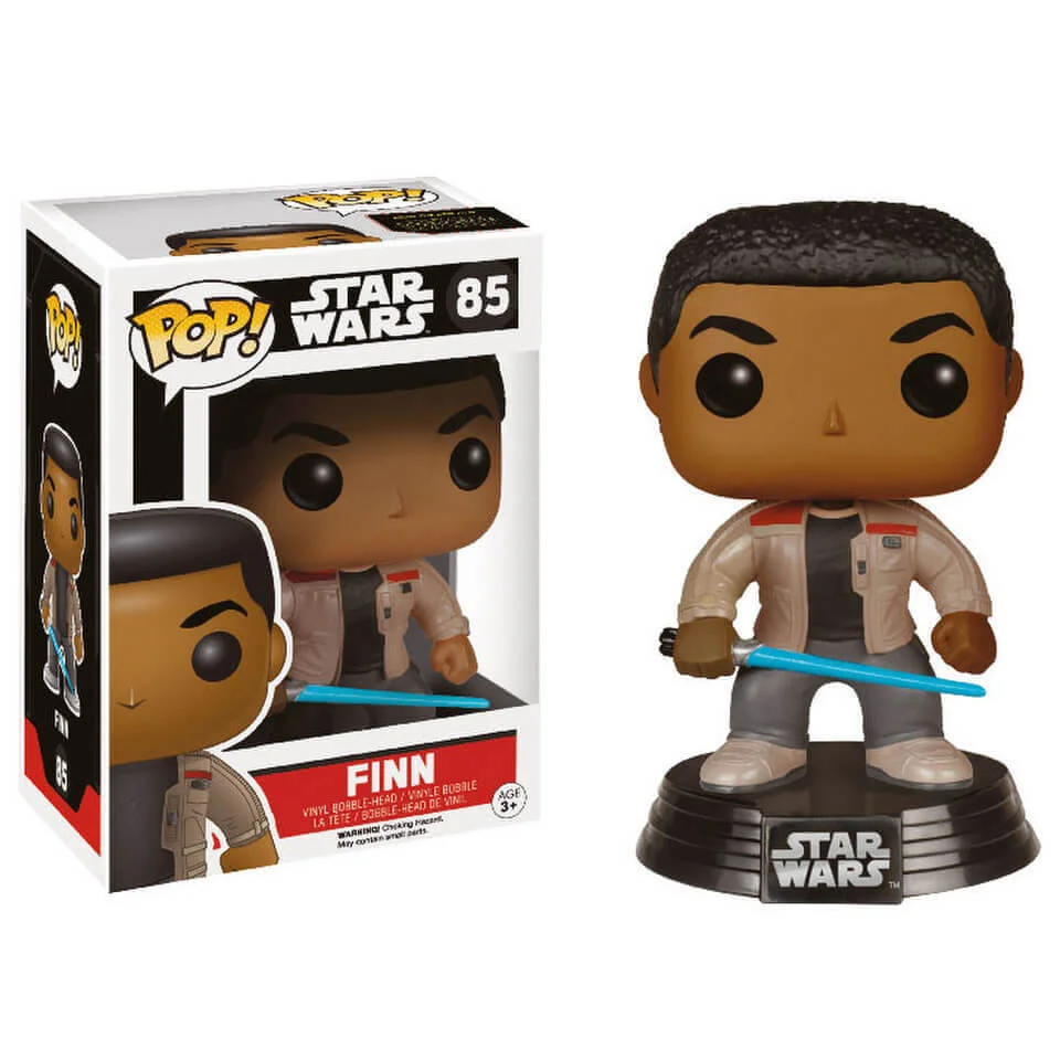Star Wars The Force Awakens Finn with Lightsaber Pop! Vinyl Bobble Head Image 1