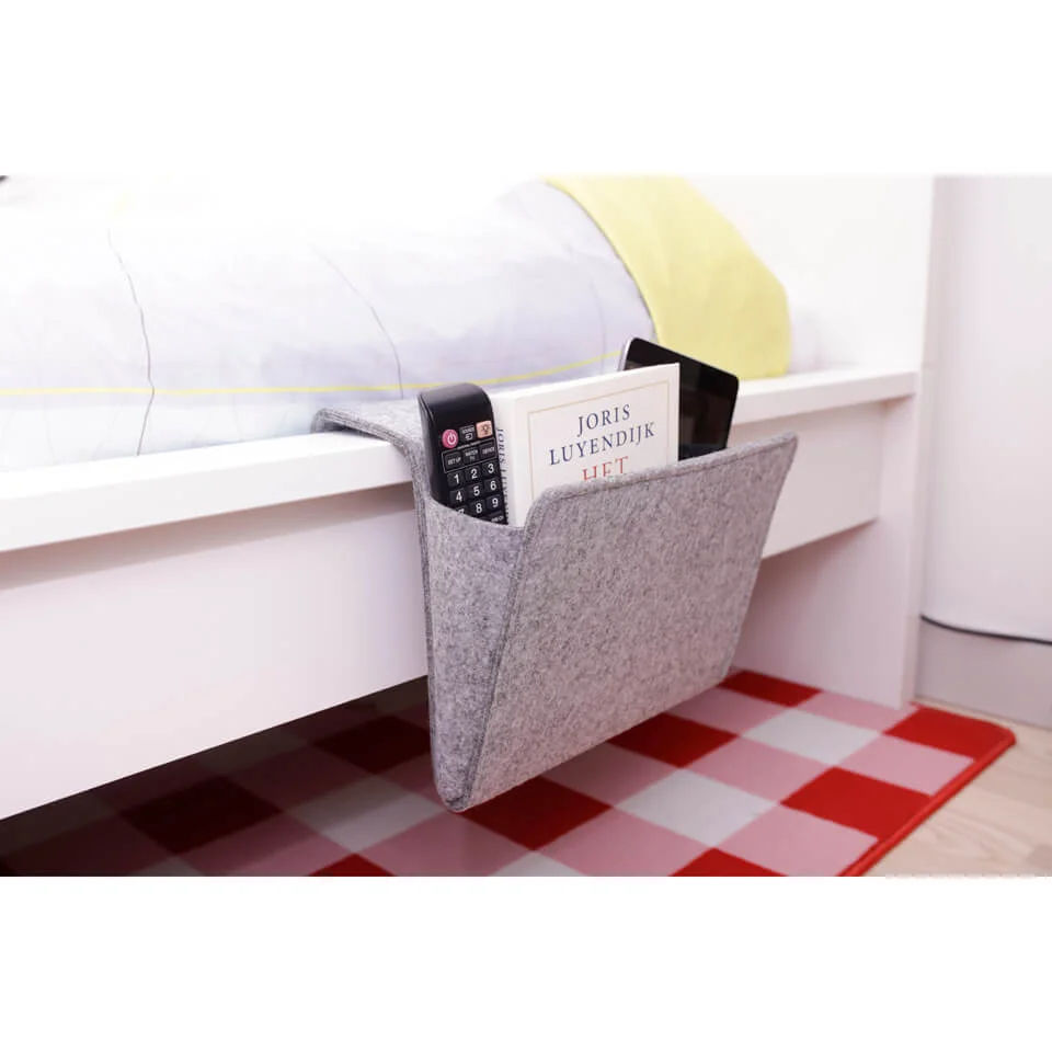 Bedside Pocket Felt Caddy - Grey Image 1