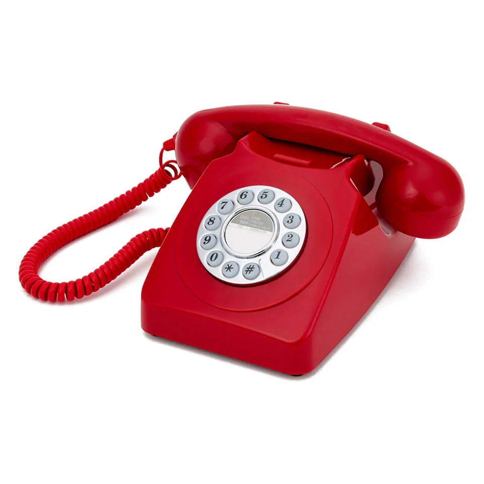 GPO Retro 746 Push Button Telephone - Red Image 1