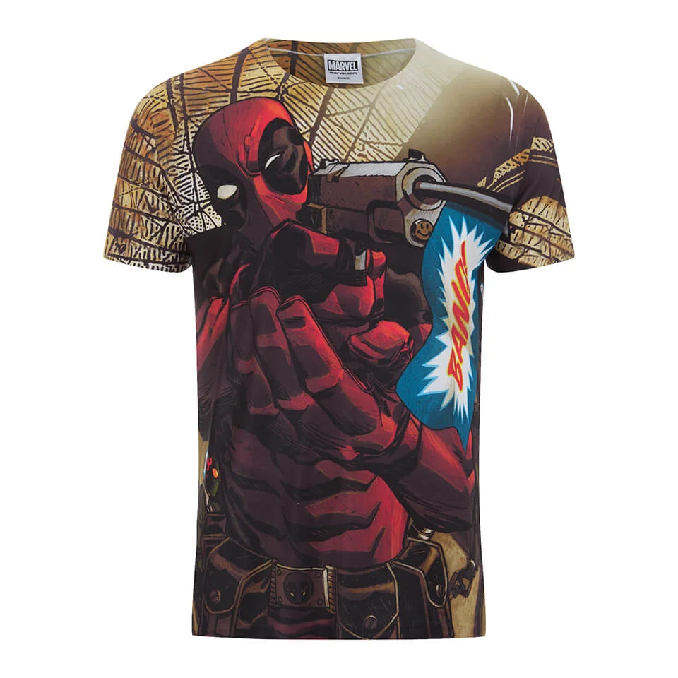 Marvel Men's Deadpool Bang T-Shirt - White - S - White Image 1