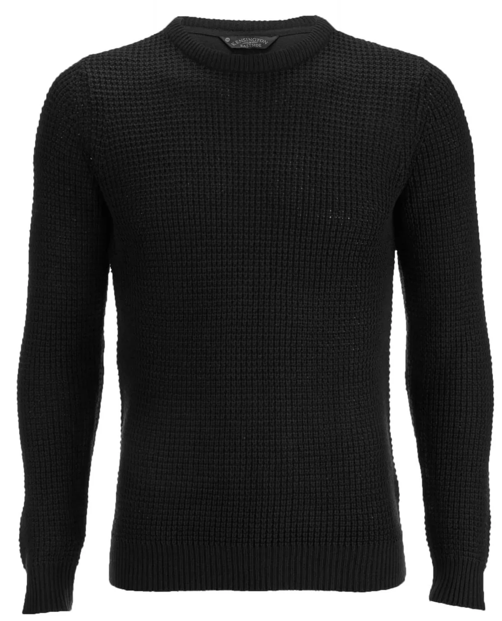 Kensington Eastside Men's Auldhome Textured Crew Neck Jumper - Black - M - Black Image 1