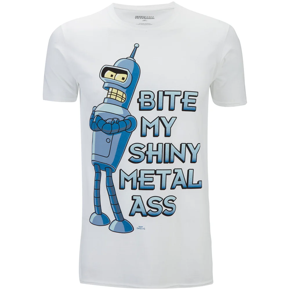 Futurama Men's Bender Bite T-Shirt - White - S - White Image 1