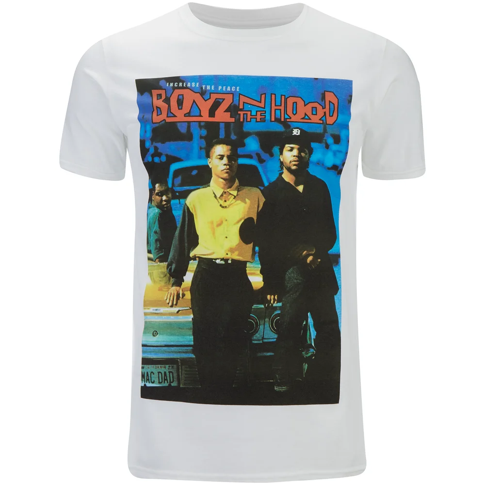 Boys In The Hood Men's Poster T-Shirt - White - S - White Image 1