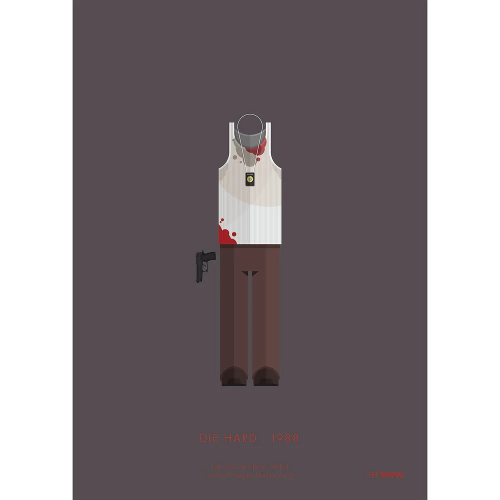 Die Hard Costume Art Print - 14 x 11 Image 1
