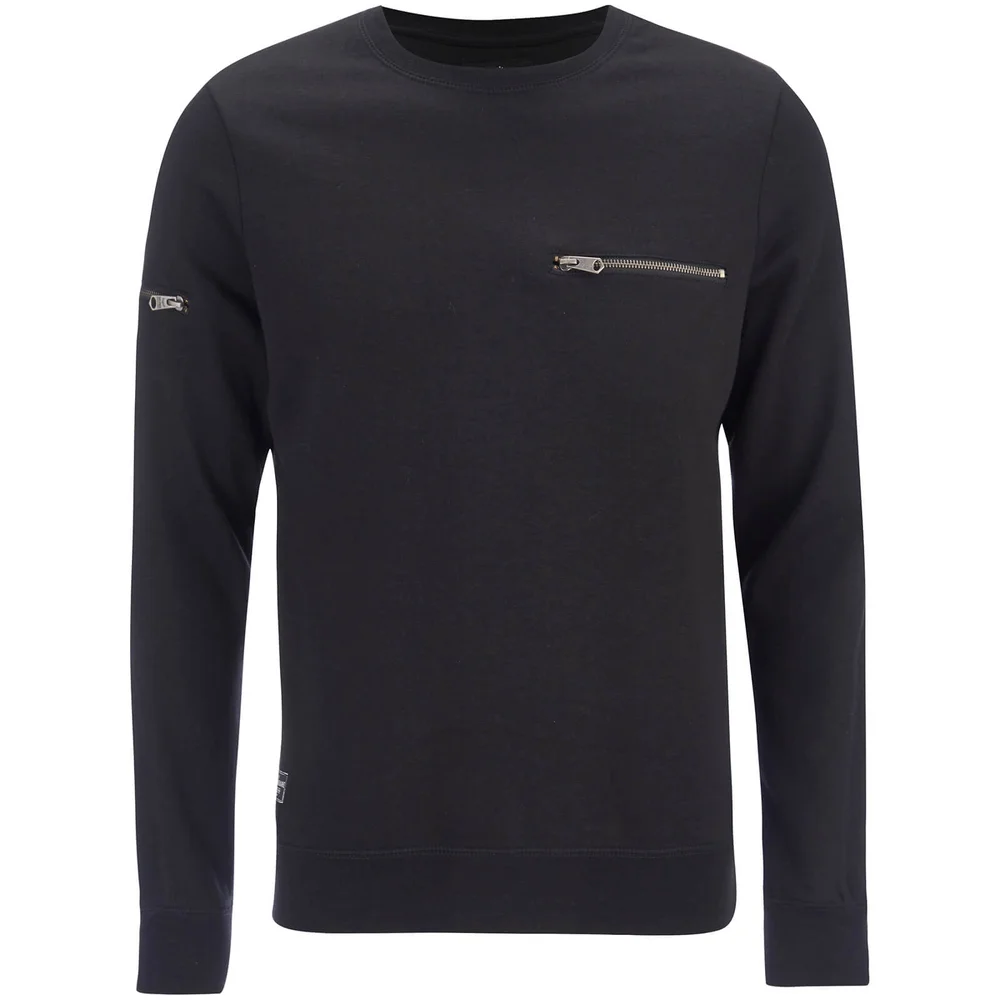 Threadbare Men's Chapel Crew Neck Sweatshirt - Black - S - Black Image 1