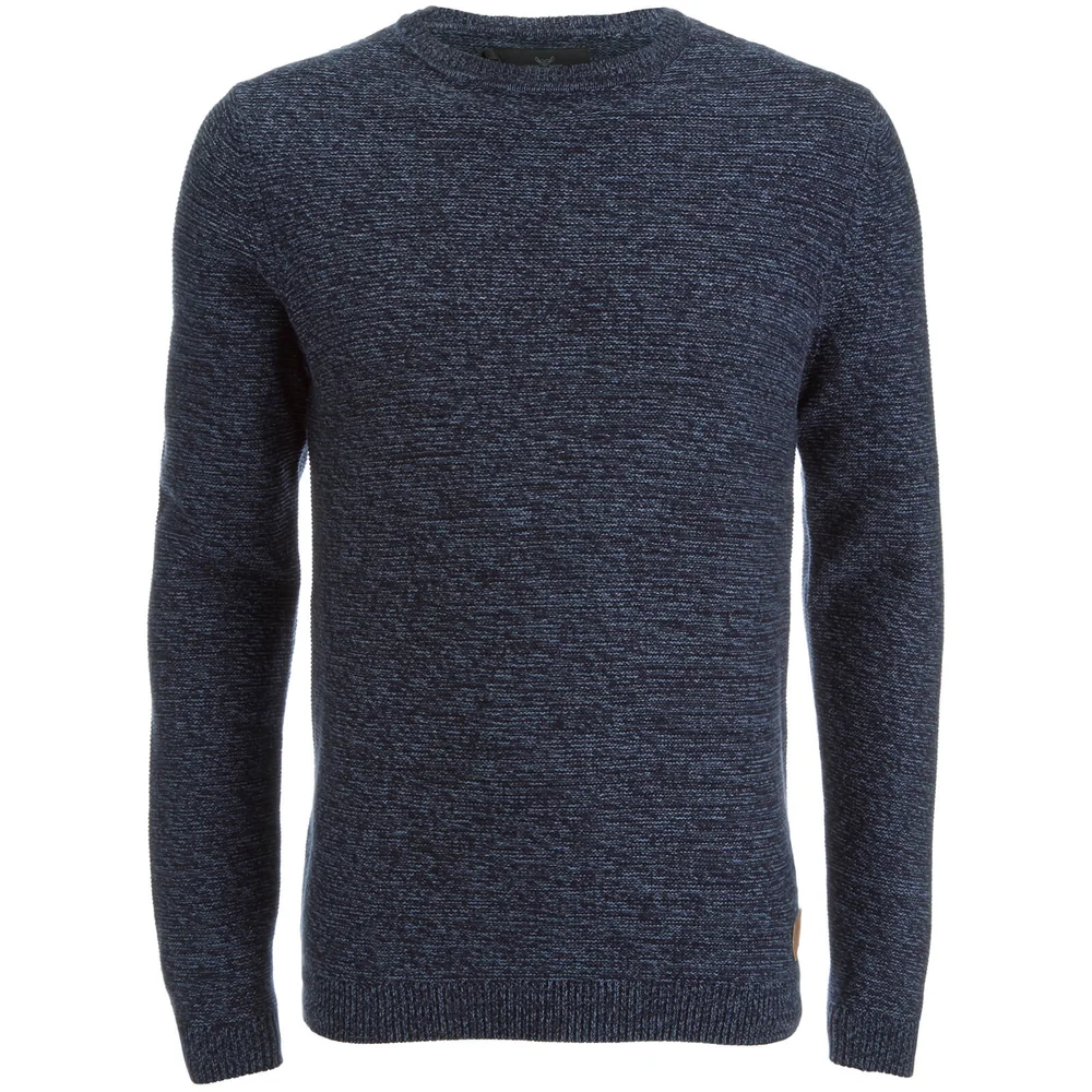 Threadbare Men's Darkwell Gradient Jumper - Rich Navy/Denim - S - Navy Image 1