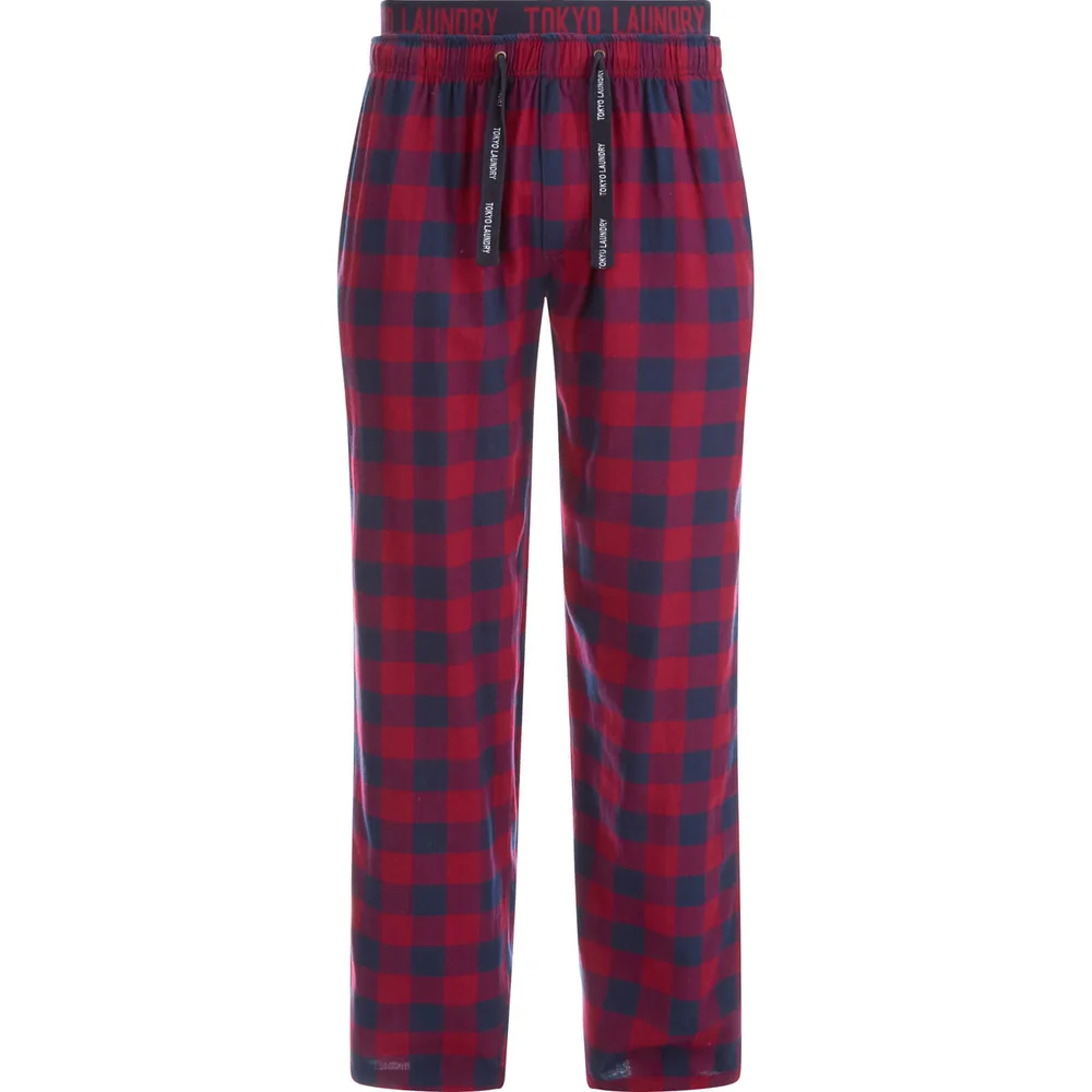 Tokyo Laundry Men's Cliffords Flannel Lounge Pants - Rumba Red - S - Red Image 1
