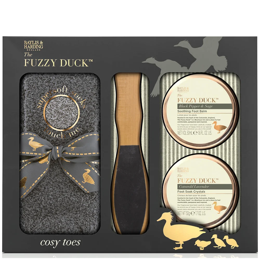 Baylis & Harding Fuzzy Duck Black Pepper & Sage 4 Piece Pedicure Gift Set Image 1