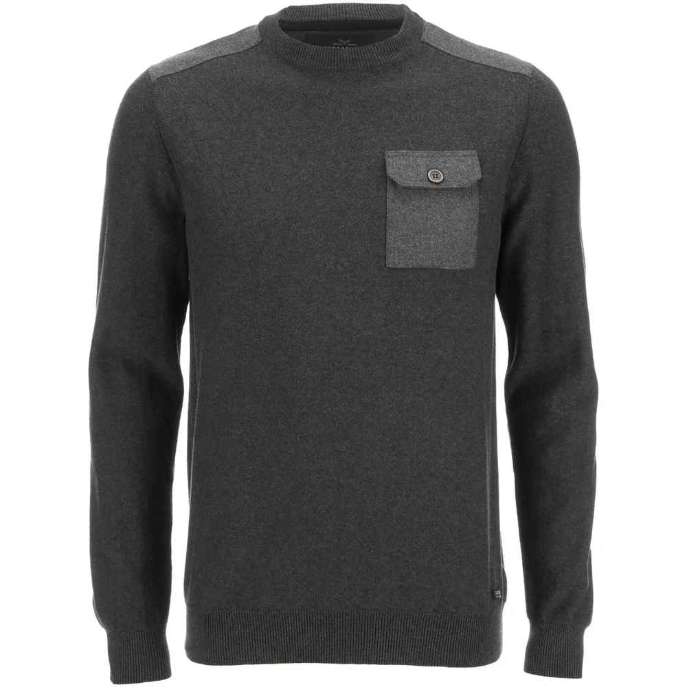 Threadbare Men's Karlson Crew Neck Jumper - Charcoal Marl - S - Grey Image 1