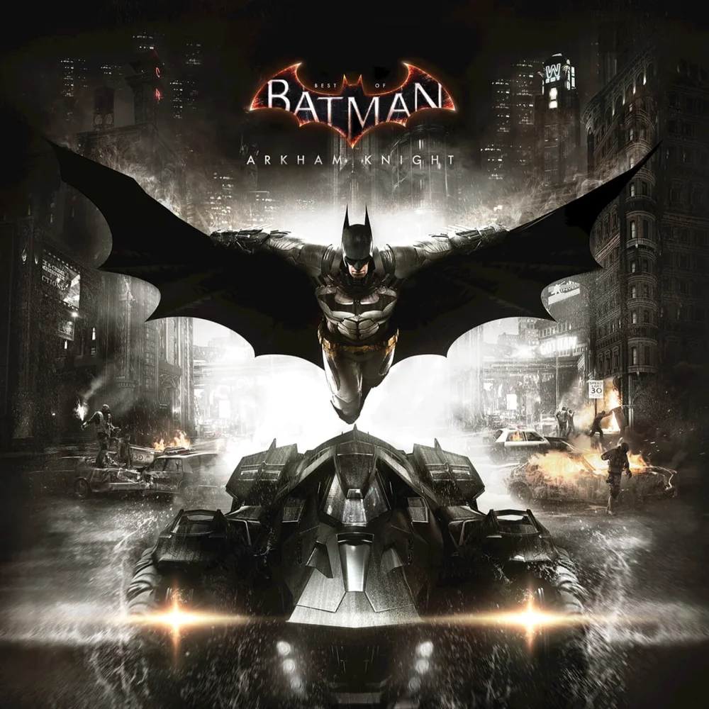 Best of Batman: Arkham Knight - The Original Motion Picture Soundtrack (1LP) - Zavvi Exclusive Limited Edition Black & Silver Splatter Vinyl Image 1