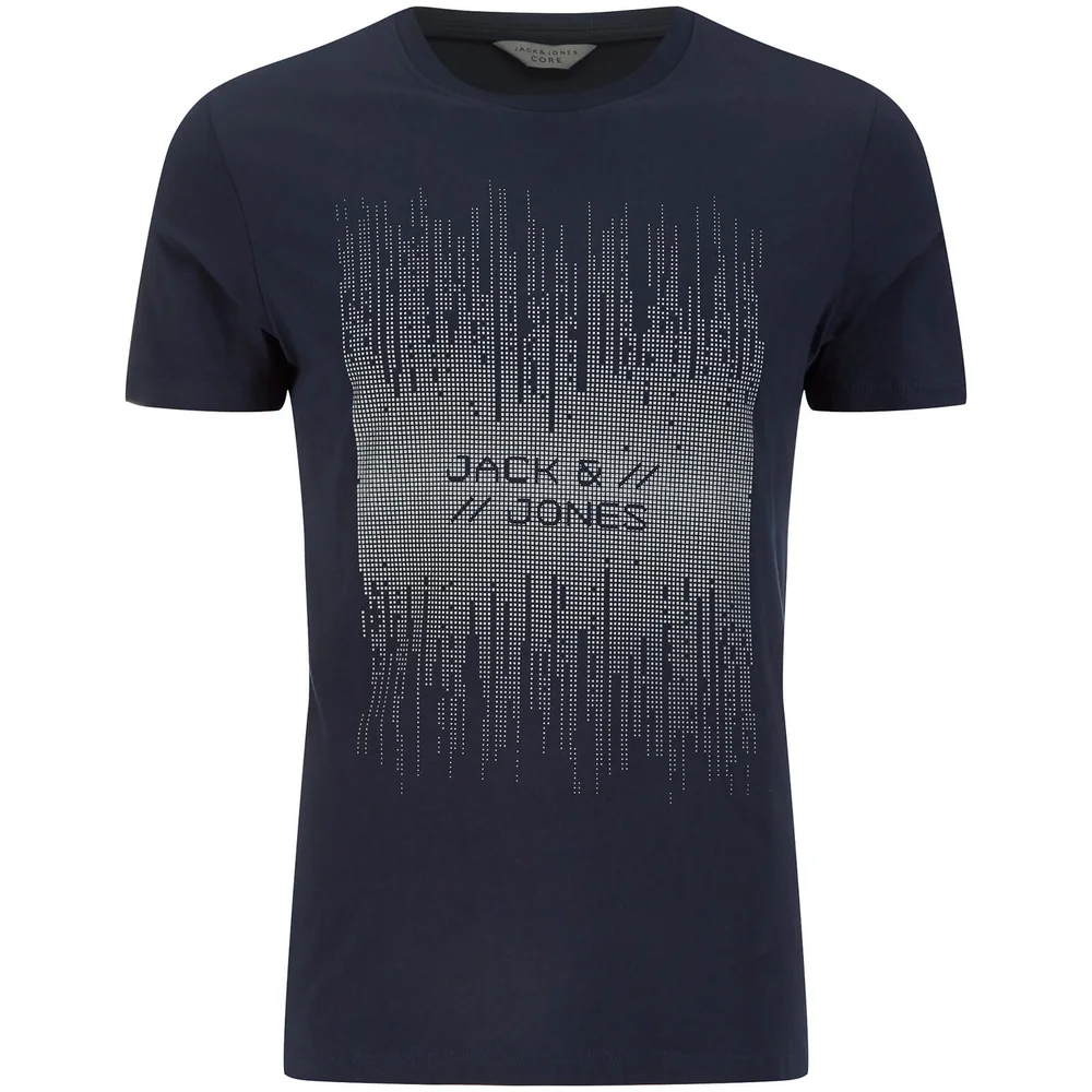 Jack & Jones Men's Core Valentino 3D Print T-Shirt - Navy Blazer - S - Blue Image 1