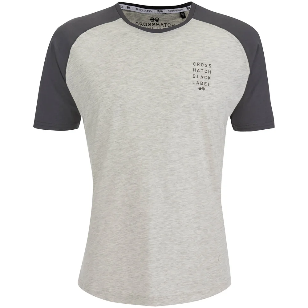 Crosshatch Men's Terrace T-Shirt - Light Grey Marl/Magnet - S - Grey Image 1