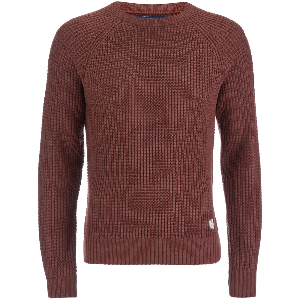 Crosshatch Men's General Jumper - Red Mahogany - S - Red Image 1
