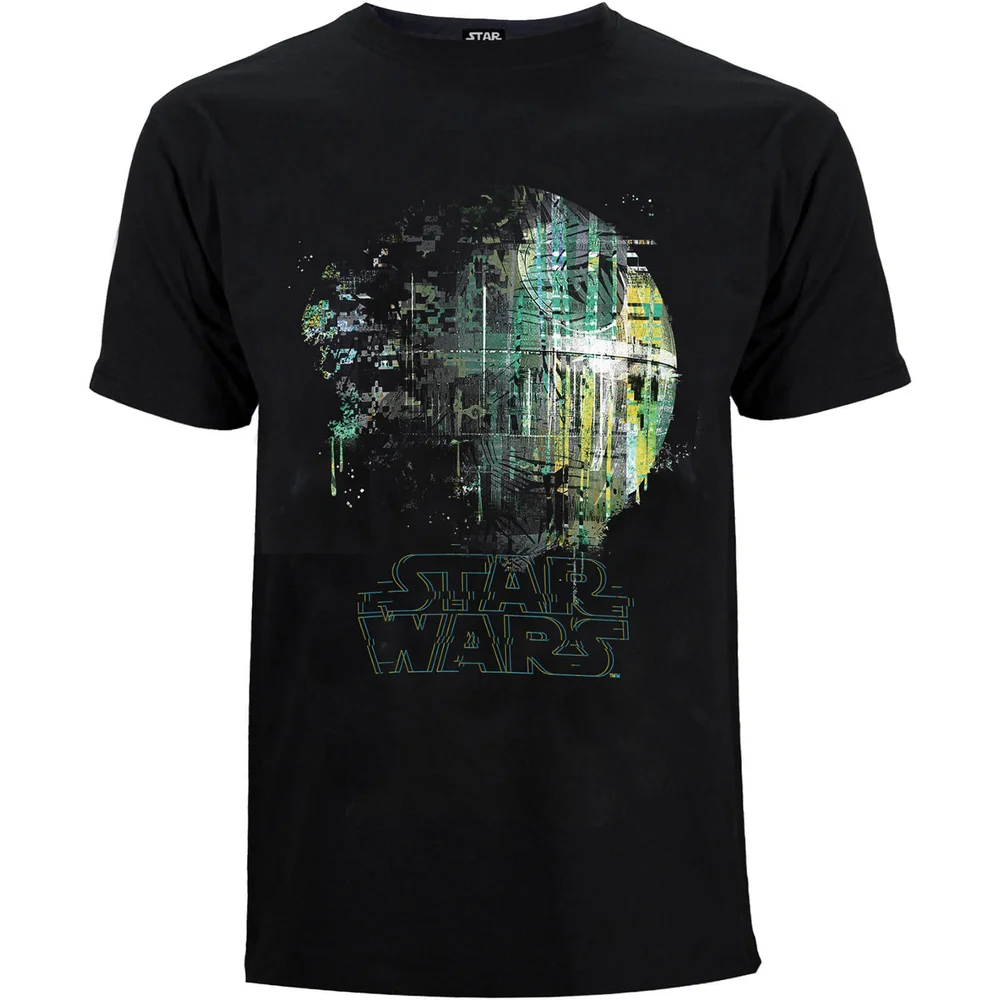 Star Wars Rogue One Men's Rainbow Effect Death Star T-Shirt - Black - S - Black Image 1