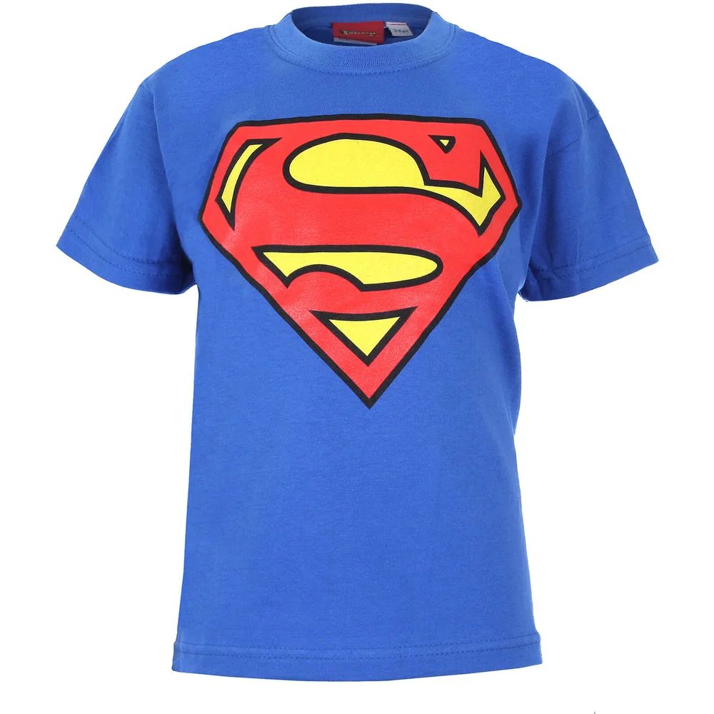 DC Comics Boys' Superman Logo T-Shirt - Royal Blue - 7-8 Years - Blue Image 1