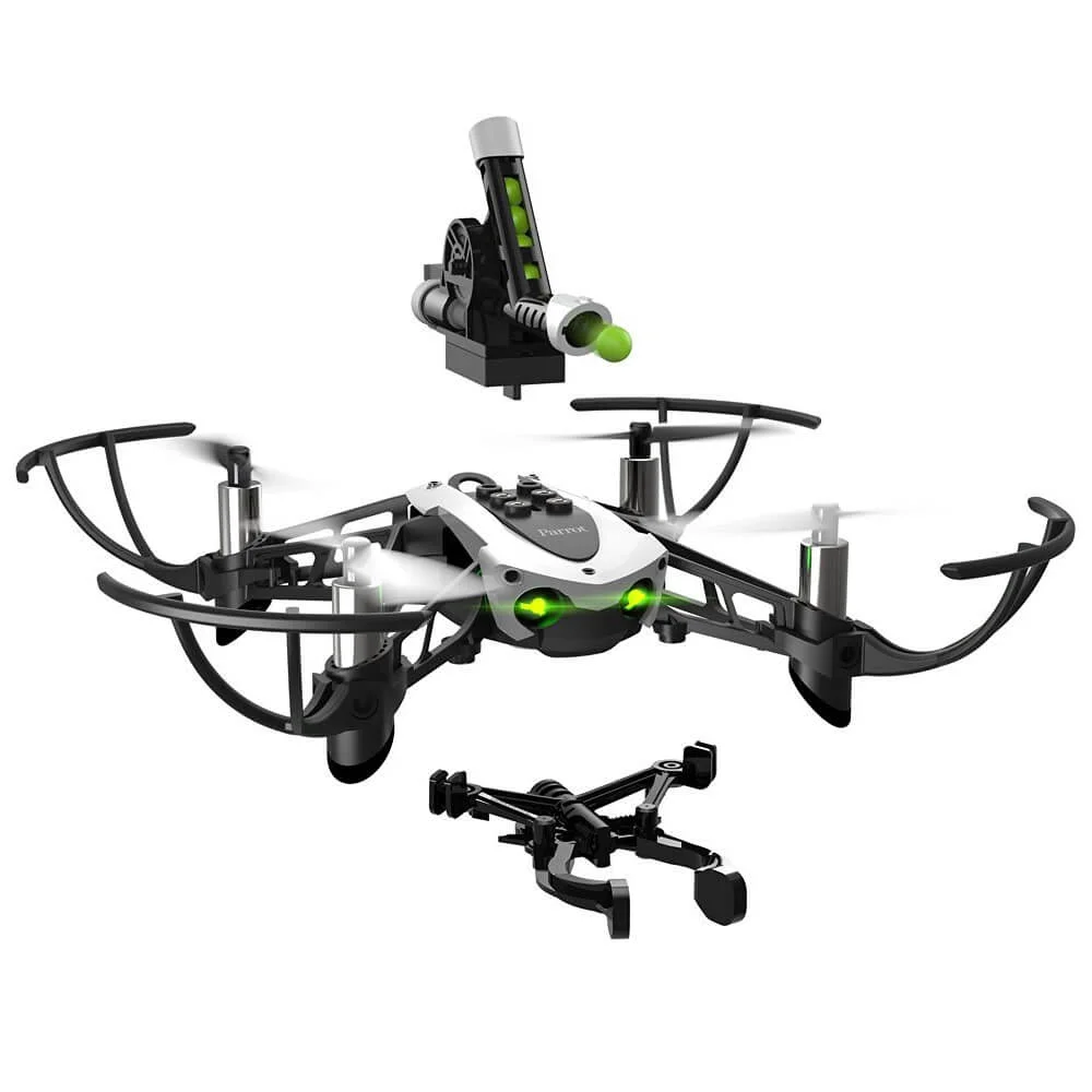 Parrot Mambo Quadcopter Mini Drone with Cannon Shooting and Grabber Accessories Image 1