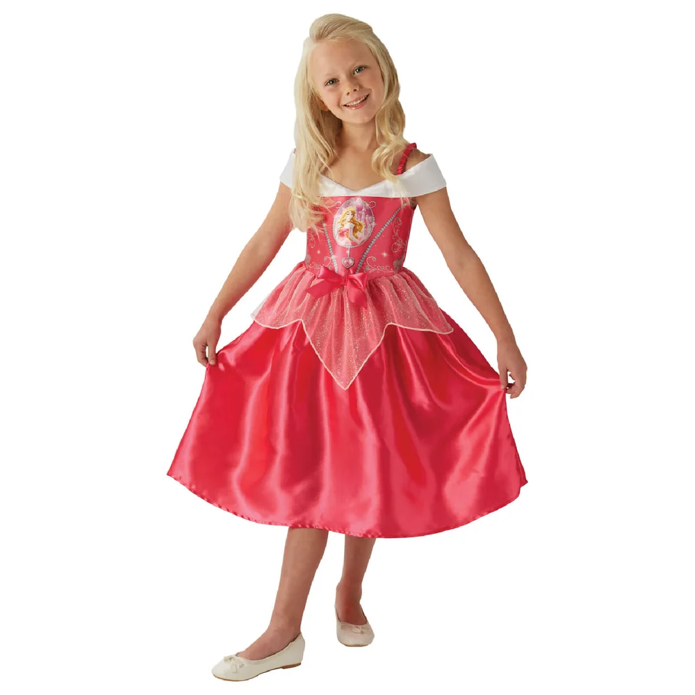 Disney Girls' Sleeping Beauty Fancy Dress Costume - S - Pink Image 1