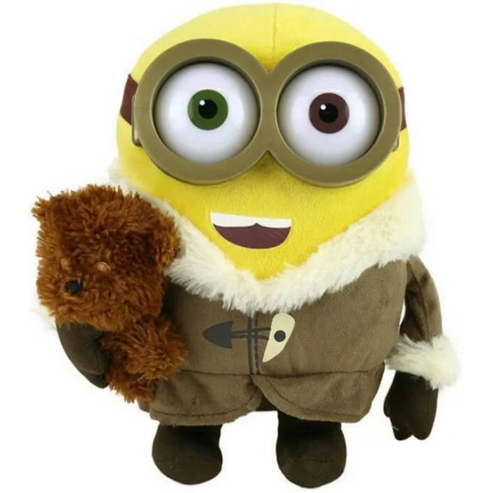Minions Plush Figure Ice Village Bob with Bear Image 1
