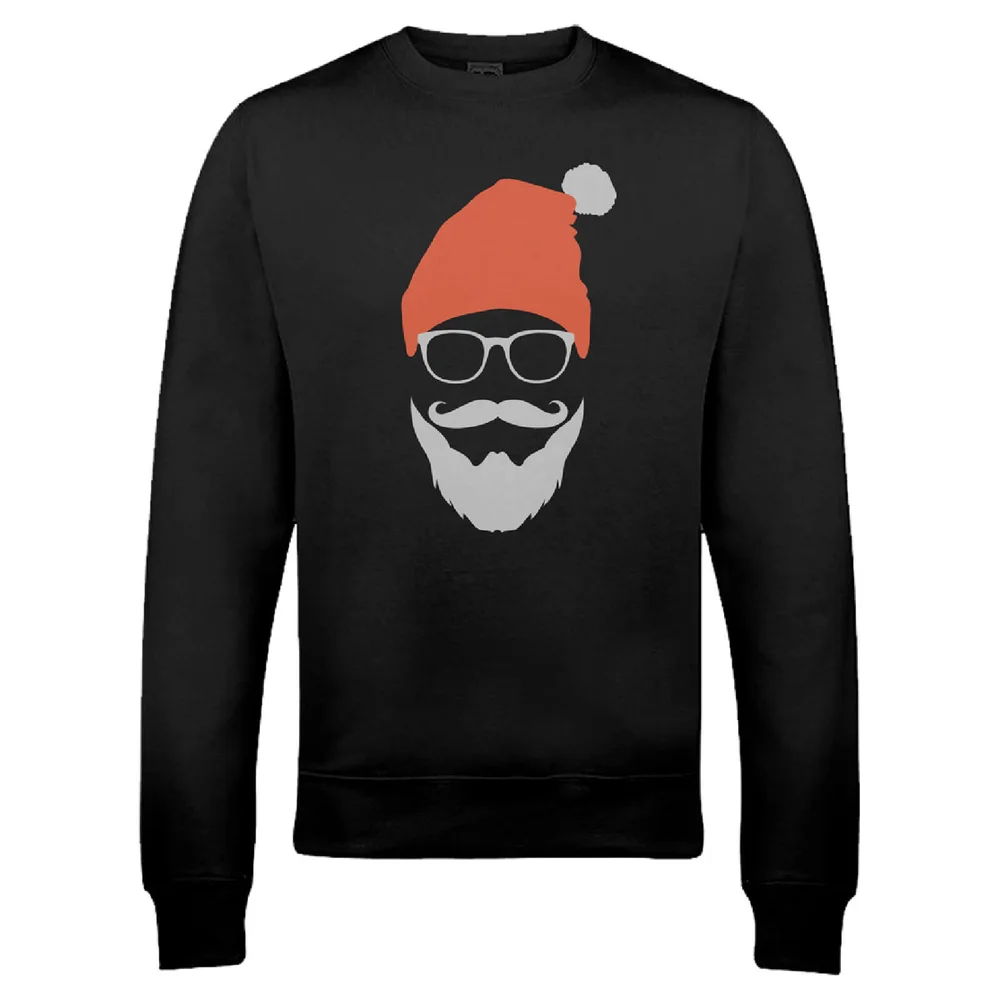 Cool Santa Christmas Sweatshirt - Black - S Image 1