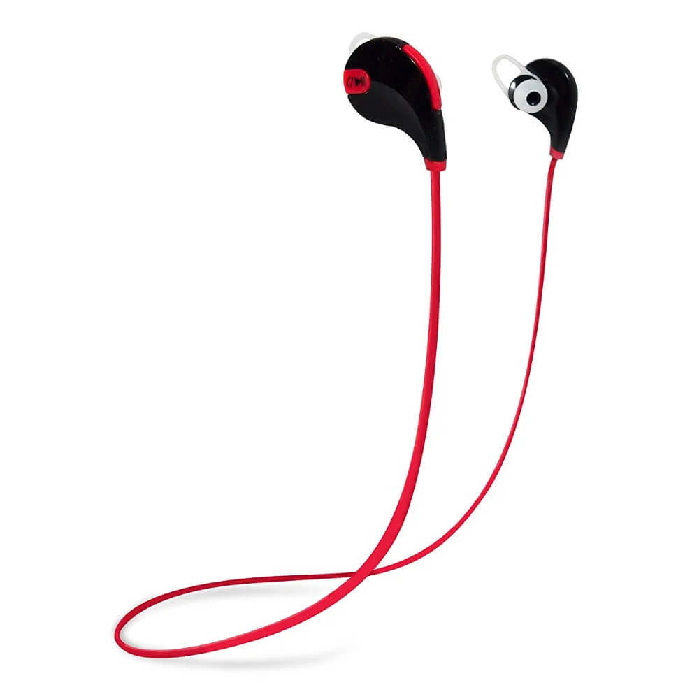Axess Rechargeable Bluetooth Earphones (Hands Free Calls) - Red Image 1