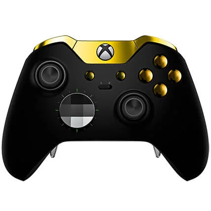 Custom Controllers Xbox One Elite Controller - Matte Black & Gold Image 1