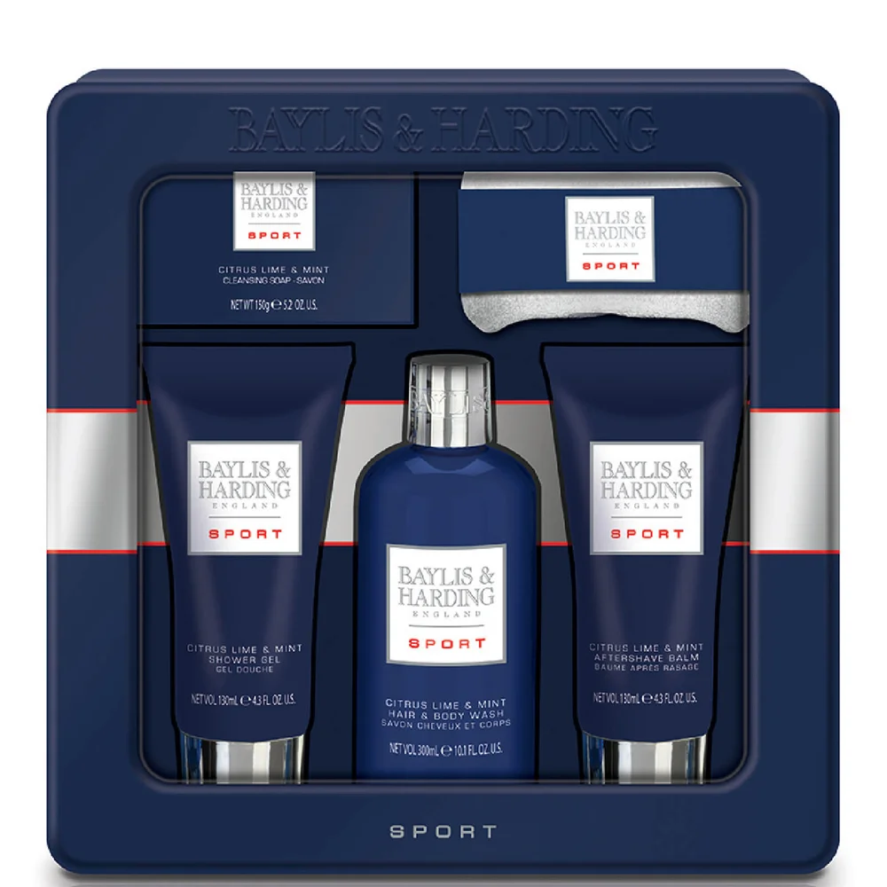 Baylis & Harding Men's Sport Citrus Lime & Mint 5 Piece Tin Image 1