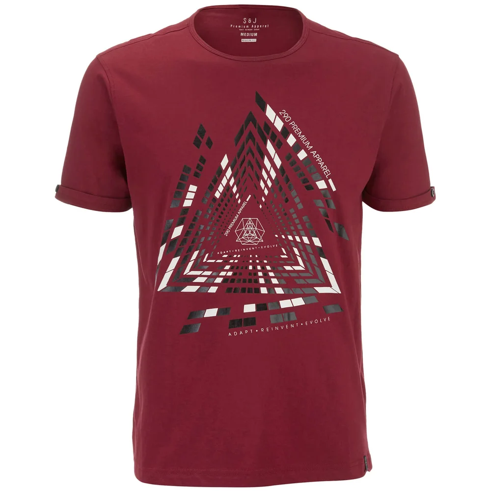 Smith & Jones Men's Imafonte Triangle T-Shirt - Cordovan Red - S Image 1