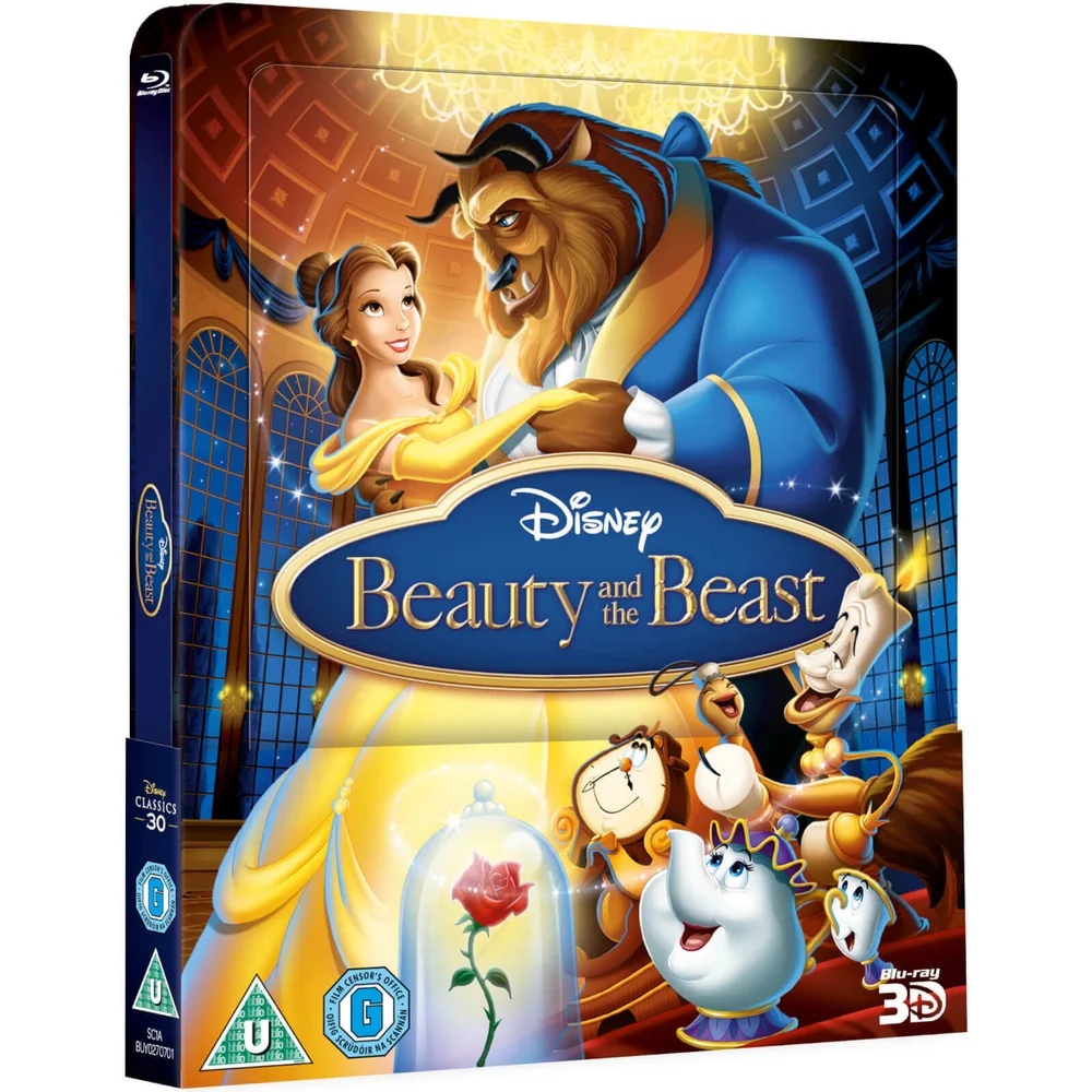 Beauty & The Beast 3D (Includes 2D Version) Zavvi UK Exclusive Lenticular Edition Steelbook Image 1