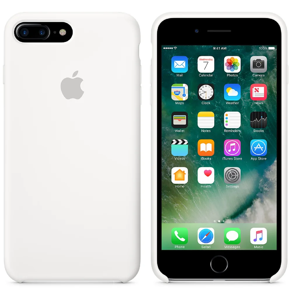 Apple iPhone 7 Plus Silicone Case - White Image 1