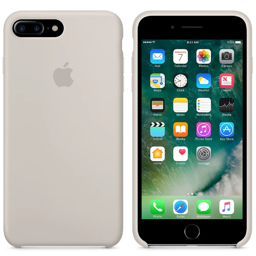 Apple iPhone 7 Plus Silicone Case - Stone Image 1