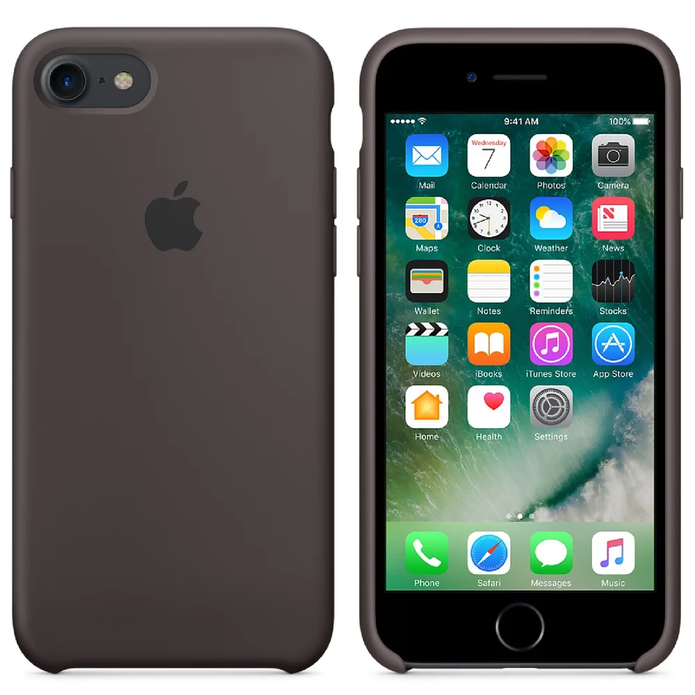 Apple iPhone 7 Silicone Case - Cocoa Image 1