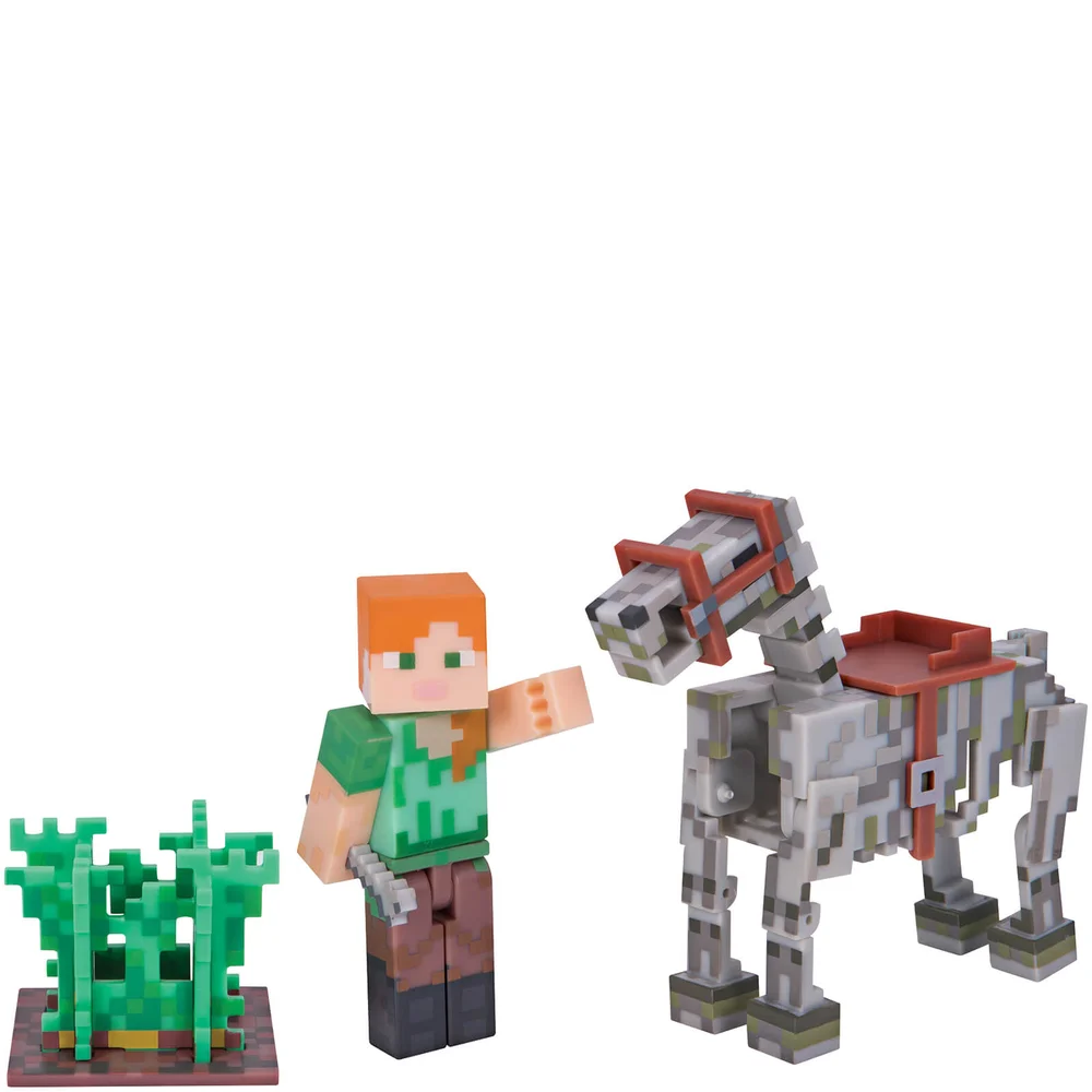 Minecraft Alex and Skeleton Horse Pack Image 1