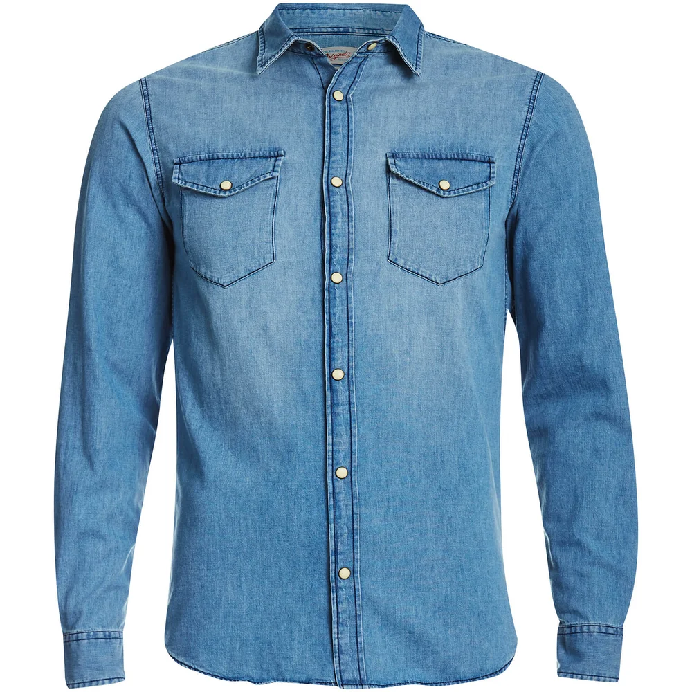 Jack & Jones Originals Men's Rone Denim Shirt - Light Blue Denim - S - Blue Image 1