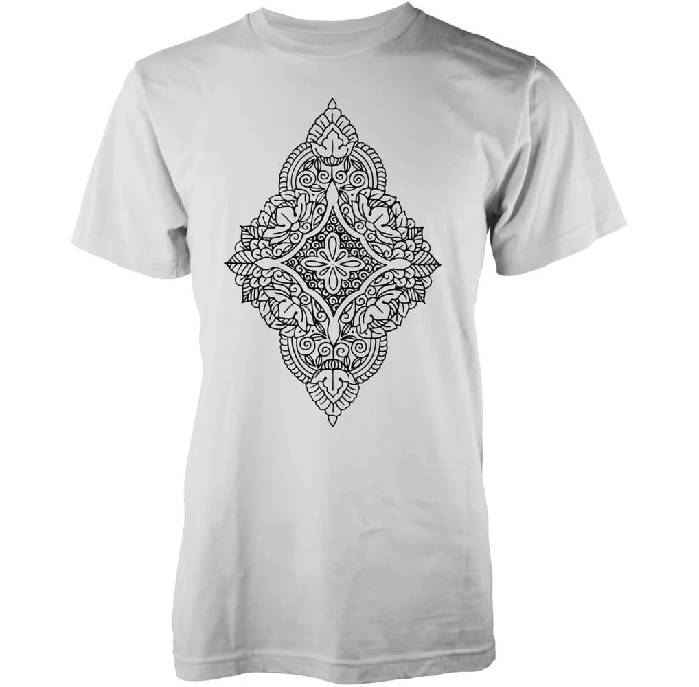 Abandon Ship Men's Floral Diamond T-Shirt - White - S - White Image 1