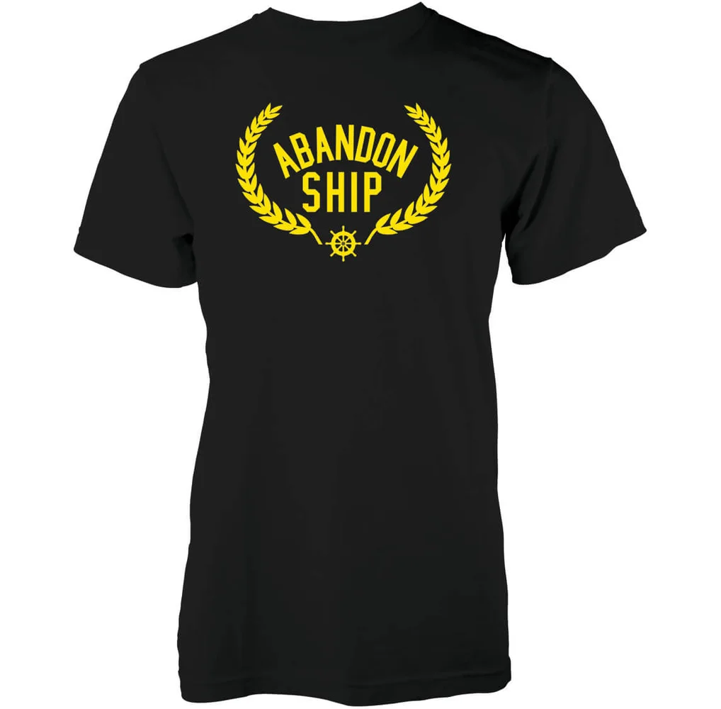 Abandon Ship Men's Golden Crest Logo T-Shirt - Black - S - Black Image 1