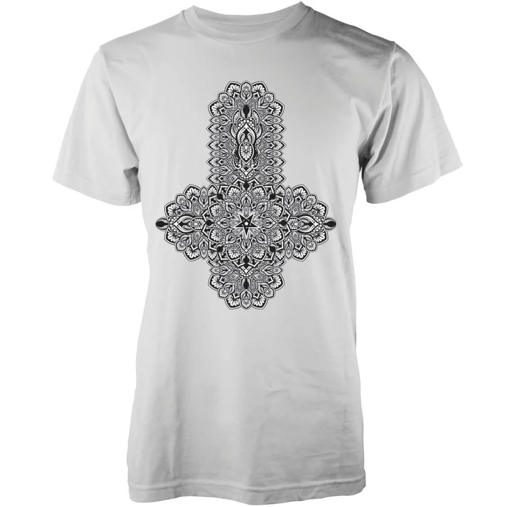Abandon Ship Men's Floral Black Cross T-Shirt - White - S - White Image 1