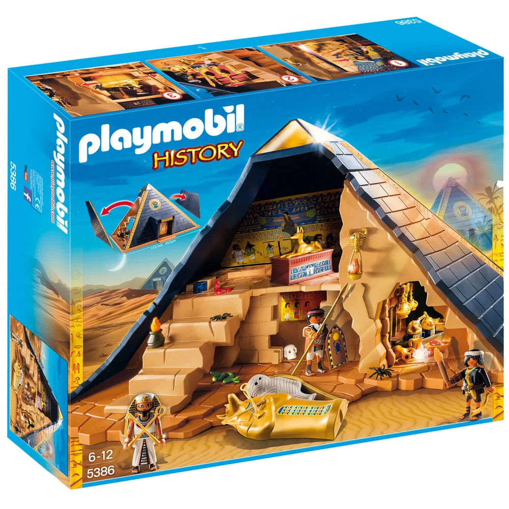 Playmobil History Egyptian Pharaoh's Pyramid with Many Hidden Tombs and Traps (5386) Image 1